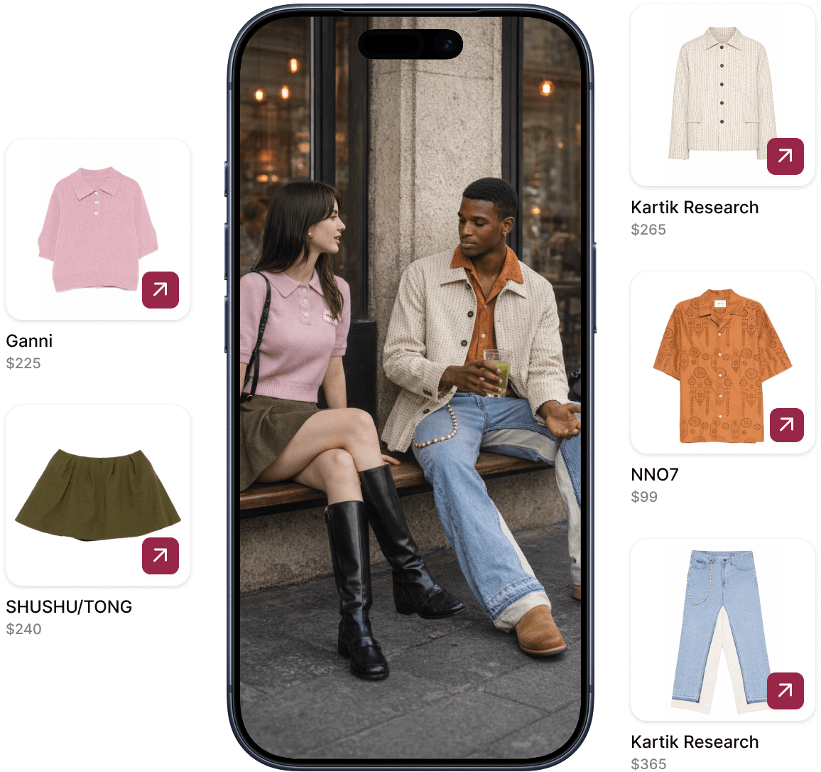 FiFi hero collage showing the app and suggested products